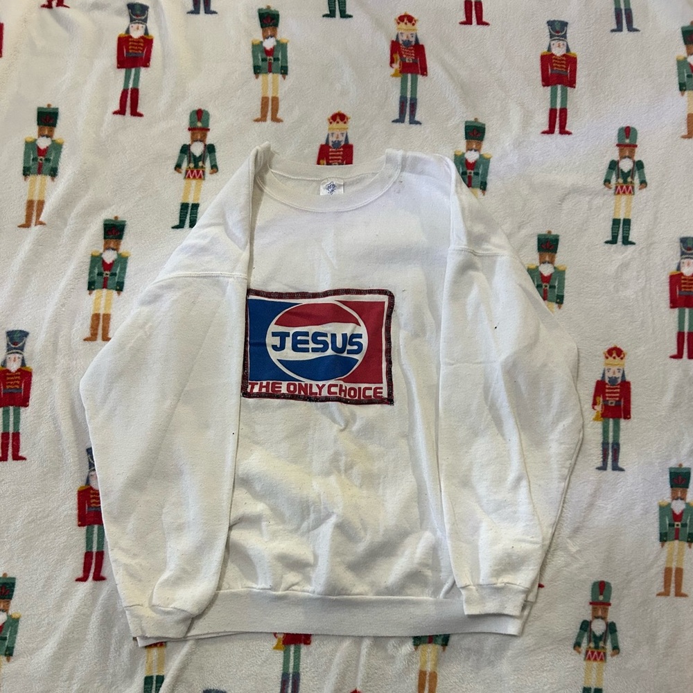 Just My Size White Graphic Sweatshirt